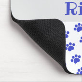 Tapis De Souris Motif Empreinte de patte bleu personnalisé (Coin)