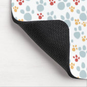 Tapis De Souris Motif Empreinte de patte coloré (Coin)