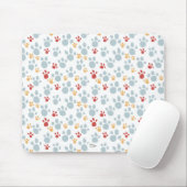 Tapis De Souris Motif Empreinte de patte coloré (Avec souris)