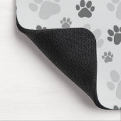 Tapis De Souris Motif Empreinte de patte de chats gris (Coin)