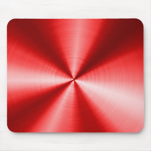 Tapis De Souris Motif en acier inoxydable rouge métallique (Devant)