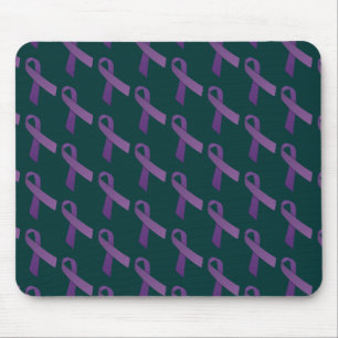 Tapis De Souris Motif en carreaux de rubans violets