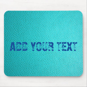 Tapis De Souris Motif en cuir Turquoise personnalisé Mousepad