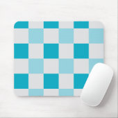 Tapis De Souris Motif en damier blanc et bleu (Avec souris)