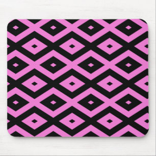 Tapis De Souris Motif en diamant rose et noir