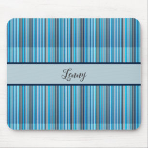 Tapis De Souris Motif en forme de bande bleu gris