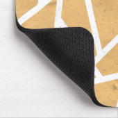 Tapis De Souris Motif en mosaïque jaune et blanc (Coin)