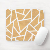 Tapis De Souris Motif en mosaïque jaune et blanc (Avec souris)
