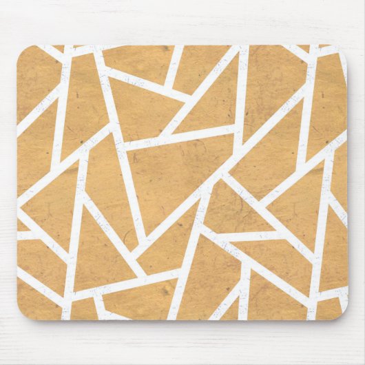 Tapis De Souris Motif en mosaïque jaune et blanc (Devant)