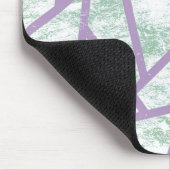 Tapis De Souris Motif en mosaïque vert clair et lavande (Coin)