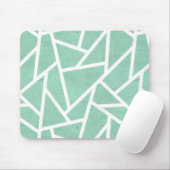 Tapis De Souris Motif en mosaïque verte et blanche (Avec souris)