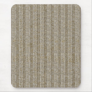 Tapis De Souris Motif en tricot rayé Jersey dans un beige doux