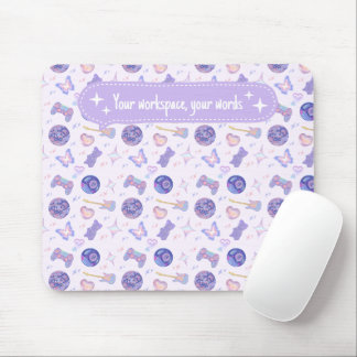 Tapis De Souris Motif esthétique lavande pastel personnalisé y2k