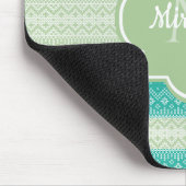 Tapis De Souris Motif et nom du noeud vert à la mode Turquoise Neo (Coin)