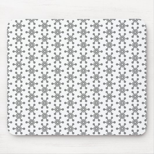 Tapis De Souris Motif étoile - gris sur blanc (Devant)