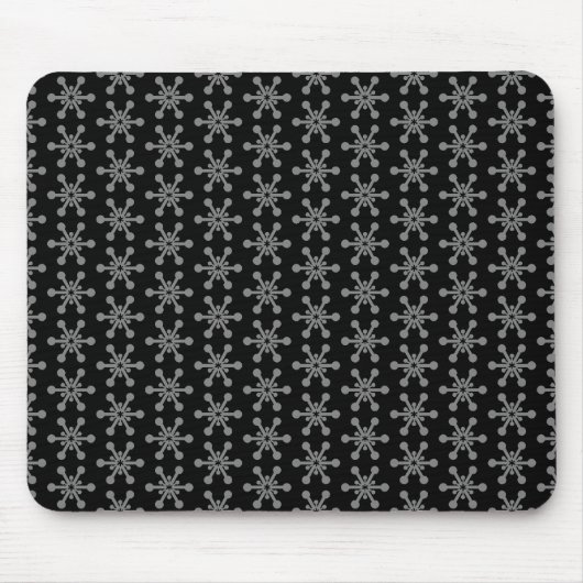 Tapis De Souris Motif étoile - gris sur noir (Devant)
