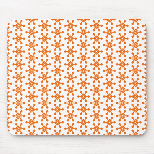 Tapis De Souris Motif étoile - orange sur blanc (Devant)