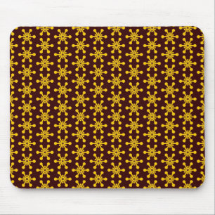 Tapis De Souris Motif étoile - orange sur Brown foncé