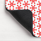 Tapis De Souris Motif étoile - Rouge sur blanc (Coin)
