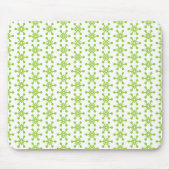 Tapis De Souris Motif étoile - Vert sur blanc (Devant)