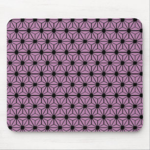 Tapis De Souris motif étoile violet avec ligne noire