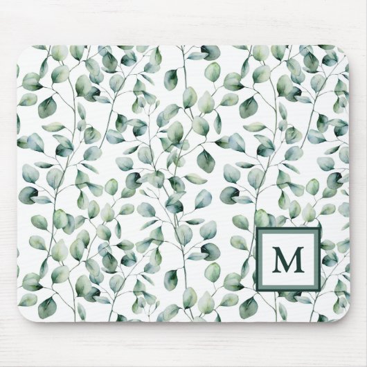 Tapis De Souris Motif Eucalyptus aquarelle (Devant)