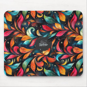 Tapis De Souris Motif Feuille brillant et coloré - Arrière - plan