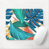 Tapis De Souris Motif feuille coloré (Avec souris)