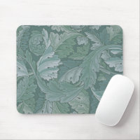 Motif feuille d'acanthe bleu sarcelle de William M