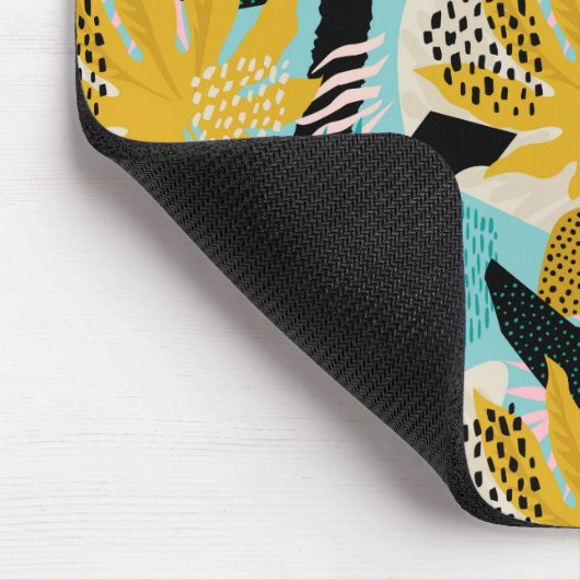 Tapis De Souris Motif Feuille de la forêt tropicale tropicale (Coin)