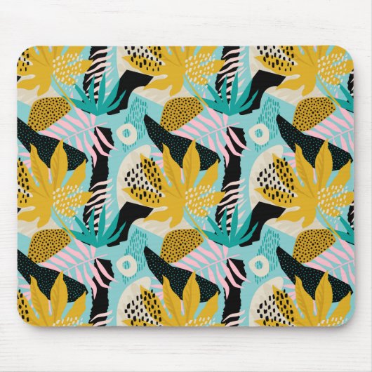 Tapis De Souris Motif Feuille de la forêt tropicale tropicale (Devant)