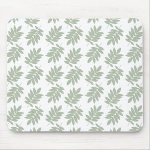 Tapis De Souris Motif Feuille de Sureau Vert+Blanc