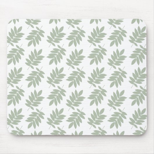 Tapis De Souris Motif Feuille de Sureau Vert+Blanc (Devant)