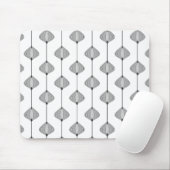 Tapis De Souris motif feuille en gris (Avec souris)