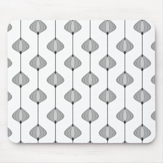 Tapis De Souris motif feuille en gris (Devant)