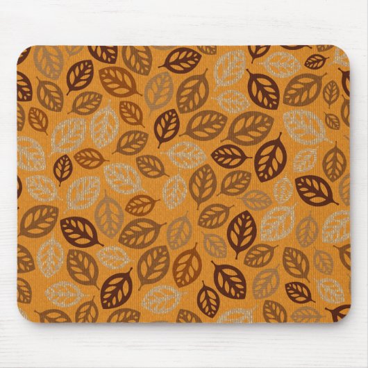 Tapis De Souris Motif feuille marron (Devant)