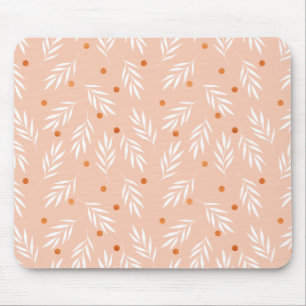 Tapis De Souris Motif Feuille moderne Apricot rose