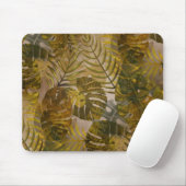 Tapis De Souris Motif Feuille terrien (Avec souris)