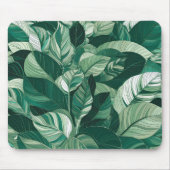 Tapis De Souris Motif Feuille vert moderne (Devant)