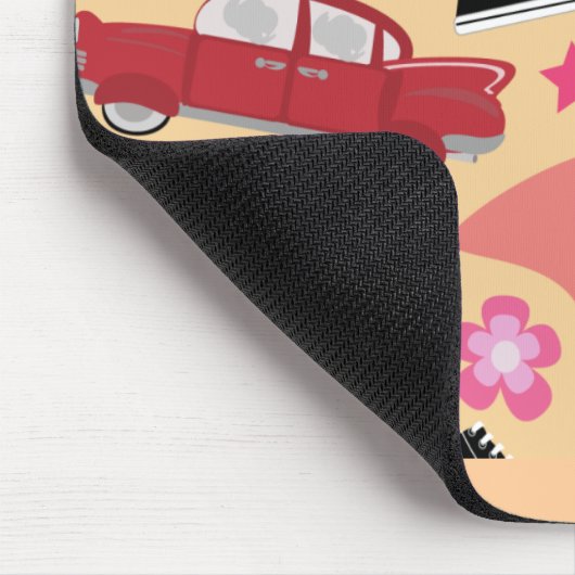 Tapis De Souris Motif Flashback rock et Roll Pinky Fifties (Coin)