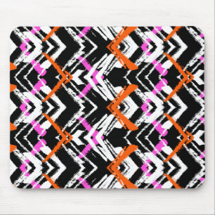 Tapis De Souris Motif Flèche De Main Noire, Orange Et Rose
