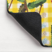 Tapis De Souris Motif Fleur perlé sur En vichy (Coin)