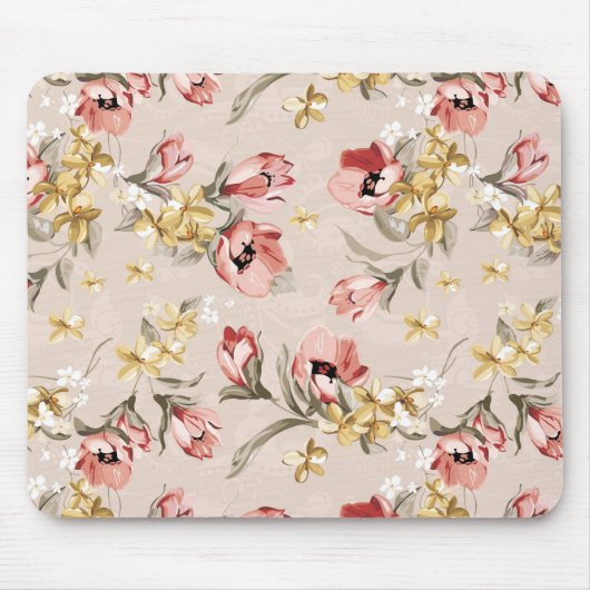 Tapis De Souris Motif floral 3 d'élégance abstraite (Devant)