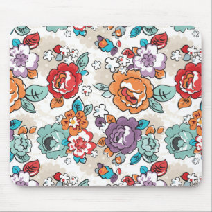Tapis De Souris Motif floral 5 d'élégance abstraite