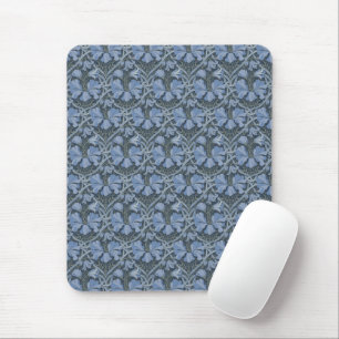 Tapis De Souris Motif floral à l'aquarelle bleu élégant