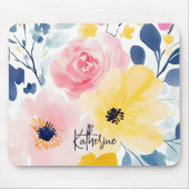Tapis De Souris Motif Floral Aquarelle moderne (Devant)