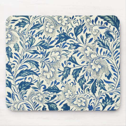 Tapis De Souris Motif Floral bleu Antique Design asiatique (Devant)