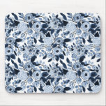 Tapis De Souris Motif floral bleu marine Pastel<br><div class="desc">Cette motif moderne et élégante conviendra parfaitement à une femme design et branchée. Il présente des fleurs et des feuilles bleu marine peints à la main, bleu pastel et blanc sur le dessus d'un simple arrière - plan blanc. C'est joli, rustique, mignon, sucré et artistique. Profitez de ce design peint...</div>