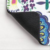 Tapis De Souris Motif floral d'art populaire magenta (Coin)