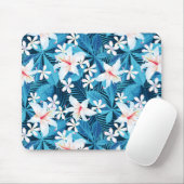 Tapis De Souris Motif floral de ketmie tropicale (Avec souris)